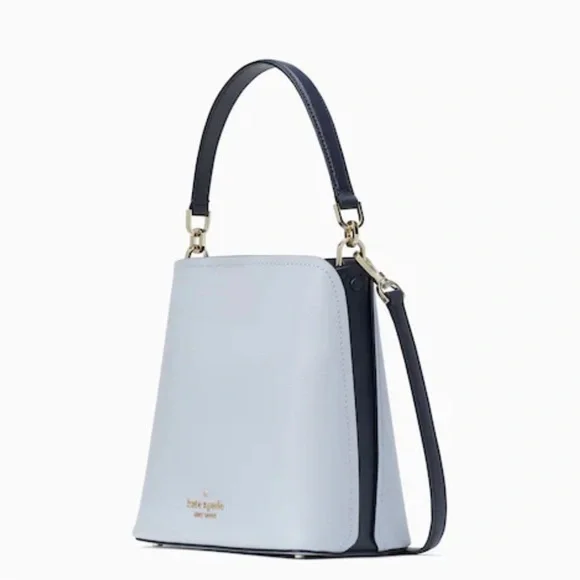 Kate Spade Darcy Small Bucket Shoulder Bag Pale Hydrangia Multi - Picture 14 of 16